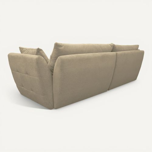 Canapé fixe 4 places CAPSIO coloris beige vue de derrière