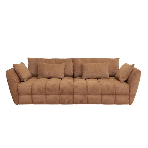 Canapé fixe 4 places CAPSIO coloris rouille