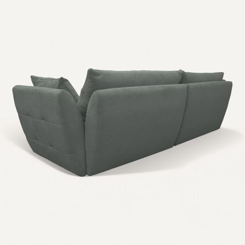 Canapé fixe 4 places CAPSIO coloris vert vue de derrière