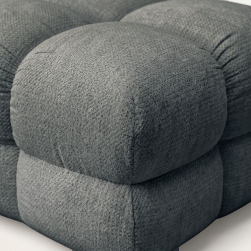 Pouf CAPSIO tissu vert vue détaillée