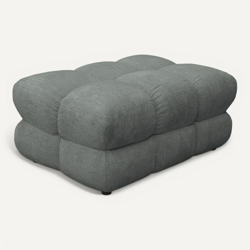 Pouf CAPSIO tissu vert vue 3/4