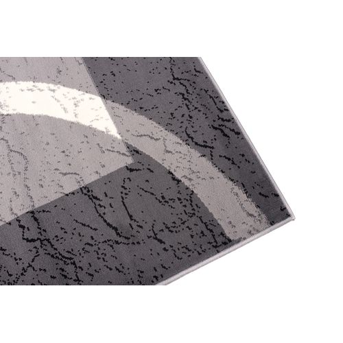 Tapis Salon Rectangle Gris Crème Abstrait Poil Court Dream 180x250
