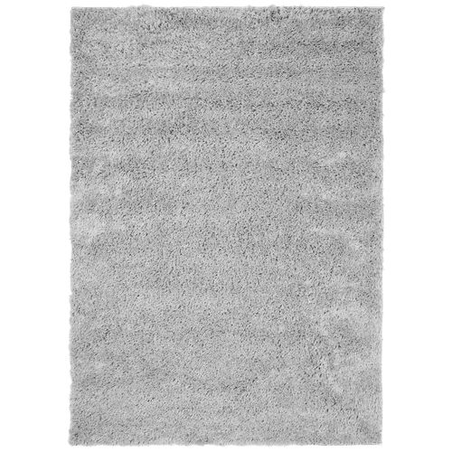 Tapis Salon Gris Unicolore Moelleux Poil Long Shaggy 200 X 300 Cm