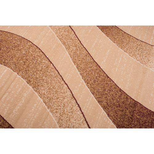 Tapis De Salon Moderne Beige Marron Vagues Fin Dream 200x300