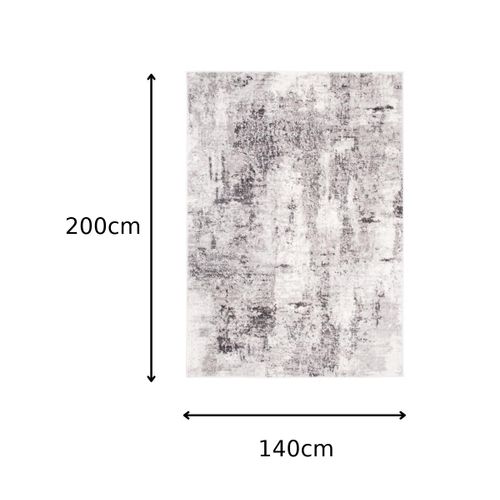 Tapis De Salon Chambre Moderne Gris Clair Crème Vintage Moucheté Doux Sky 140x200