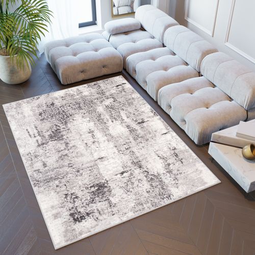 Tapis De Salon Chambre Moderne Gris Clair Crème Vintage Moucheté Doux Sky 140x200