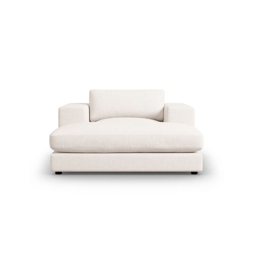 Méridienne "tendance" En Tissu Structurel Blanc - Canapé BUT