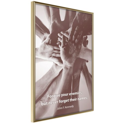 Affiche Murale Encadrée "hands" 40 X 60 Cm Doré