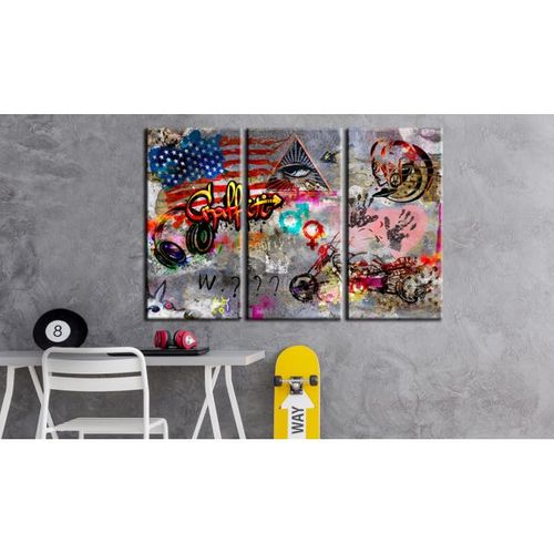 Tableau Déco Impression Sur Verre – Graffiti Moderne – 120x80 Cm – ARTTOR