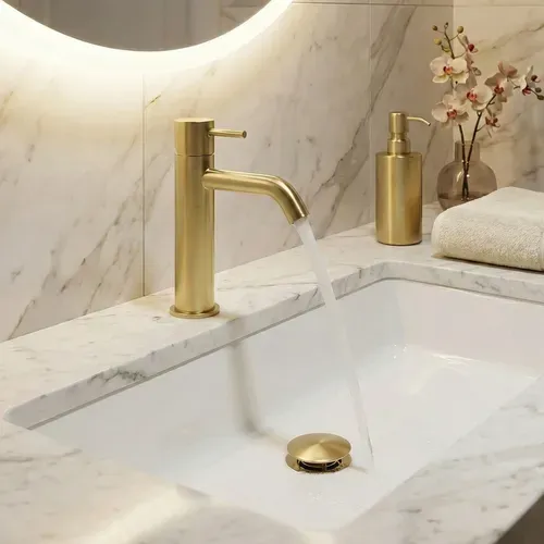 Ciriculus Robinet Mitigeur Or Brossé + Bonde