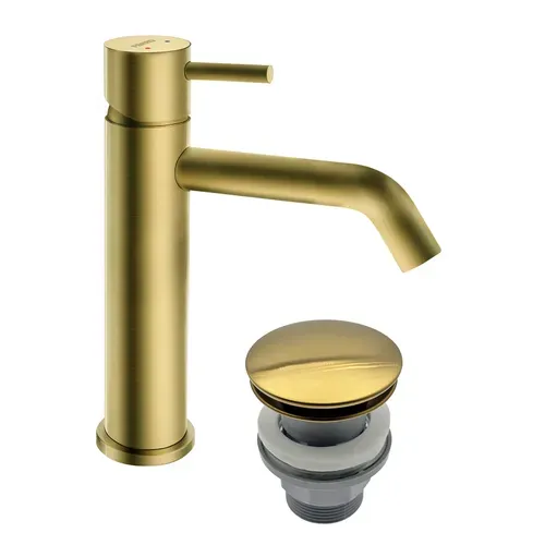 Ciriculus Robinet Mitigeur Or Brossé + Bonde