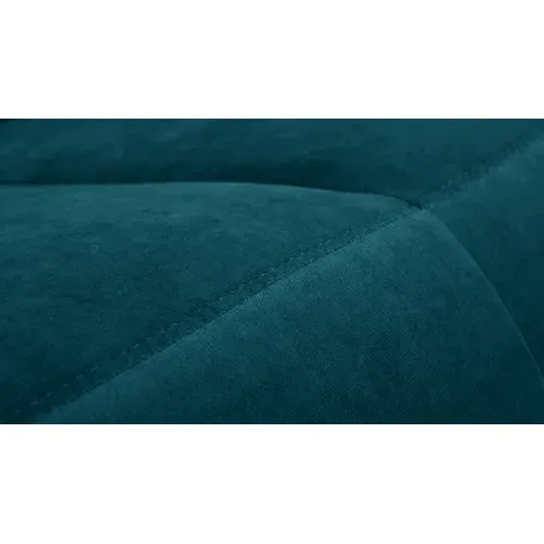 Canapé Convertible 3 Places Avec Coffre En Velours Bleu Canard - Laria