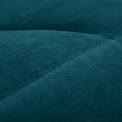 Canapé Convertible 3 Places Avec Coffre En Velours Bleu Canard - Laria