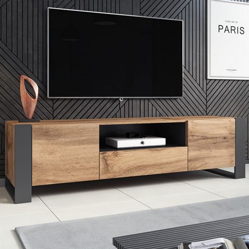 Meuble TV Design Décor Bois Métal 180 Cm Yosh