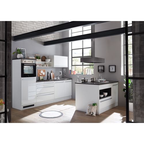 Ensemble cuisine - L.260 cm JAZZ blanc béton