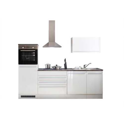 Ensemble cuisine - L.260 cm JAZZ blanc béton