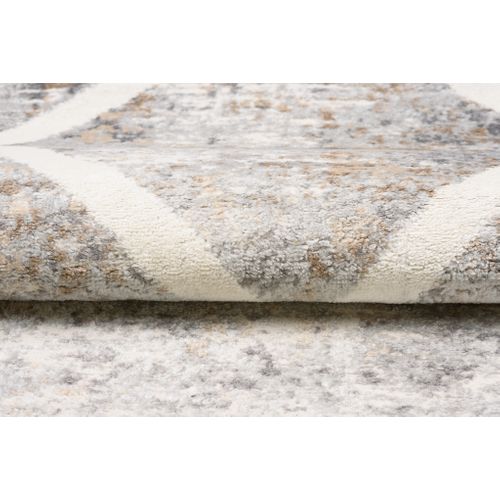 Tapis Salon Crème Beige Gris Géométrique 200x300 Valley