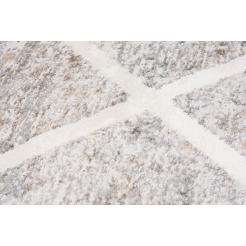 Tapis Salon Crème Beige Gris Géométrique 200x300 Valley