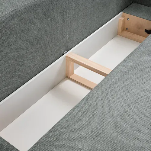 Canapé convertible 3 places OLIO tissu gris vue accessoires