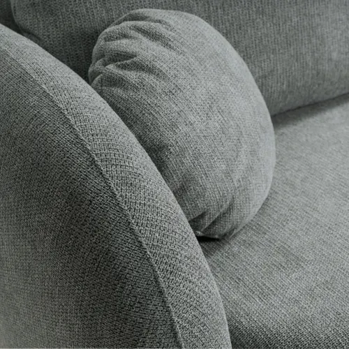 Canapé convertible 3 places OLIO tissu gris vue détaillée