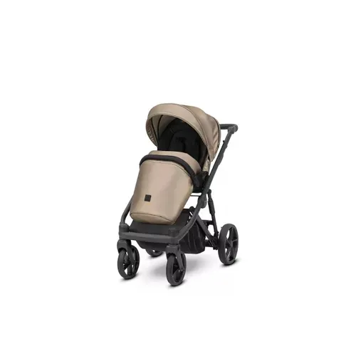 Poussette Arizo 13 Cappuccino Écologique Avec Cadre Noir - Confort Et Style