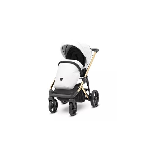 Poussette Arizo Premium 12 White Eco Avec Cadre Doré - Élégance Et Confort