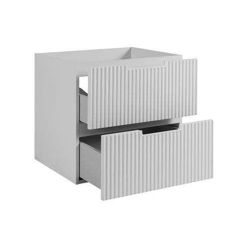 Meuble De Salle De Bains, Blanc / Chêne Craft 120 (2 X 60) X 58,6 X 46 Cm