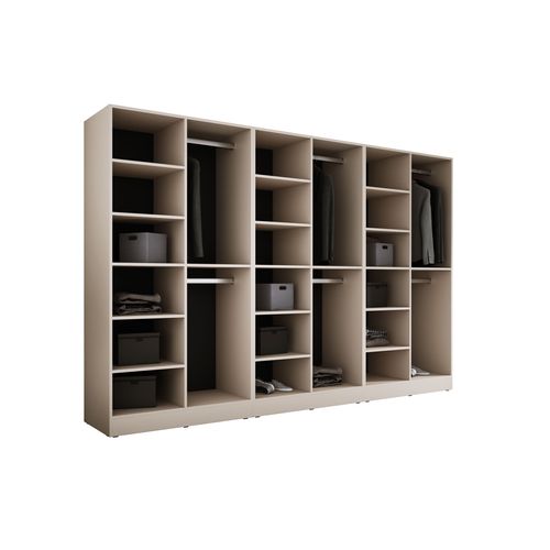 Armoire : Beige Sable / Verre Antisol, 300 X 200 X 51 Cm