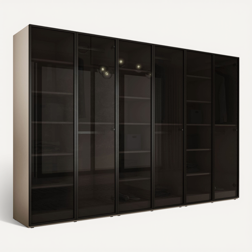Armoire : Beige Sable / Verre Antisol, 300 X 200 X 51 Cm