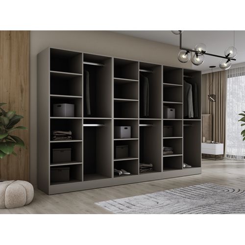 Armoire : Gris Platine / Verre Antisol, 300 X 200 X 51 Cm