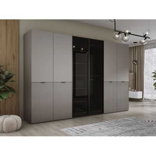Armoire : Gris Platine / Verre Antisol, 300 X 200 X 51 Cm