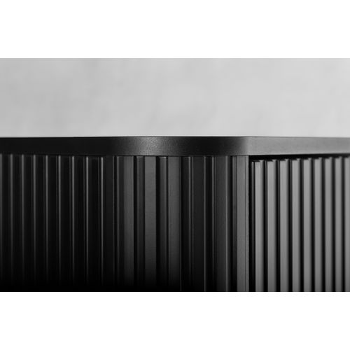 Meuble De Salle De Bain, Noir,  Poignée Noire, 35,5 X 139 X 31,5 Cm