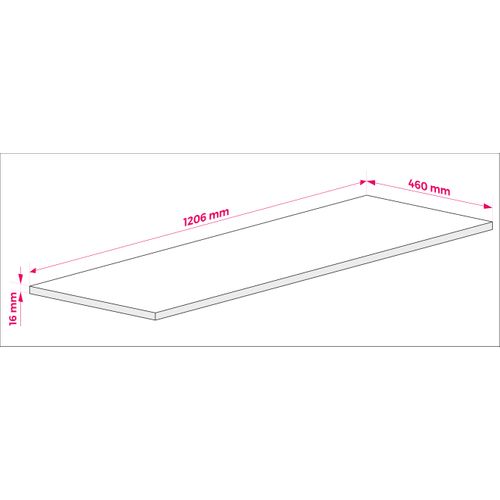Plateau Pour Armoire De Salle De Bain, Couleur: Cachemire, Dimensions: 120 X 45 X 1,6 Cm