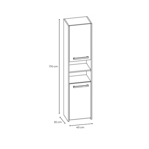 Armoire De Salle De Bain, Chêne Artisan, 170 X 40 X 30 Cm