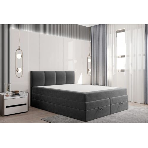 Box Spring Prado Lit Boxspring 160x200 Cm Prado Avec Rangement Et Matelas Ressorts ...
