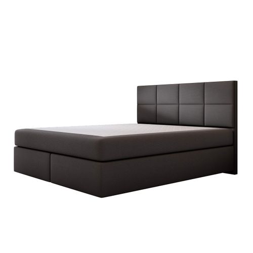 Lit Suspendu 180x200 Cm Mallorca Avec Matelas Ressorts Ensachés En Velours Noir