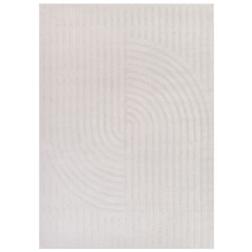 Hygge Moderne Crème Blanc Géométrique 3d - 160x220cm