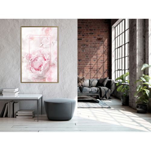 Affiche Murale Encadrée "floral Dreams" 40 X 60 Cm Doré