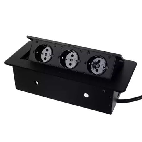 Triple Prise Encastrable Pour Plan De Travail  22 X 10,8 X 6,5 Cm