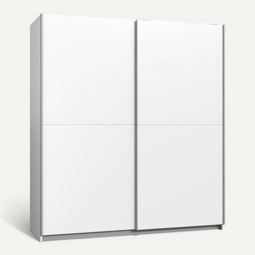 Armoire Coulissante Blanche Ulos 2 Portes, 170,3x61,2x190,5 Cm