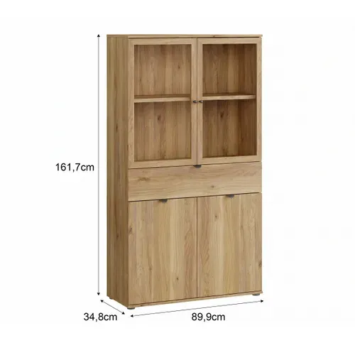 Vitrine UNIK Imitation chêne