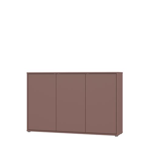 Buffet 3 portes CANELLE Terracotta vue de profil