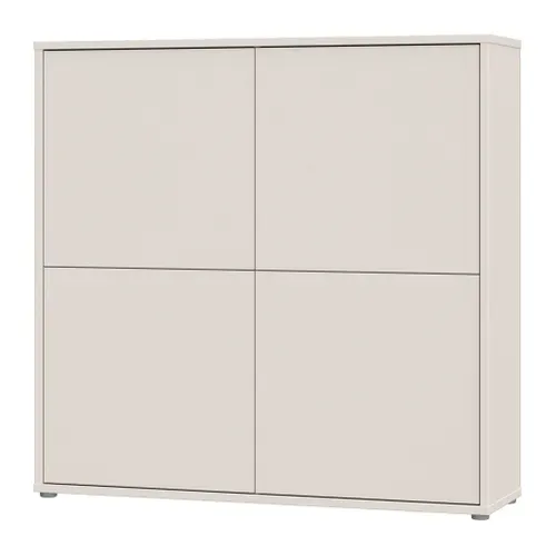 Buffet haut 4 portes CANELLE Sable vue de profil