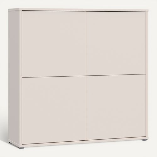 Buffet haut 4 portes CANELLE Sable vue 3/4