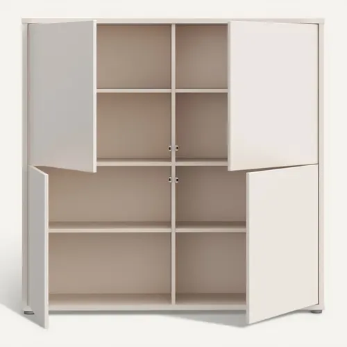 Buffet haut 4 portes CANELLE Sable