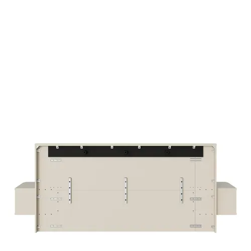 Lit 140x190 cm chevets VICTOR suspendus couleur sable