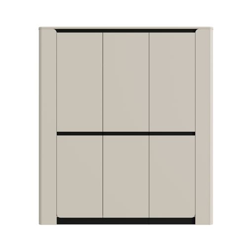 Armoire 3 portes battantes VICTOR sable vue de face