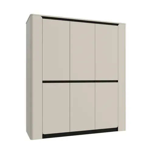 Armoire 3 portes battantes VICTOR sable vue 3/4