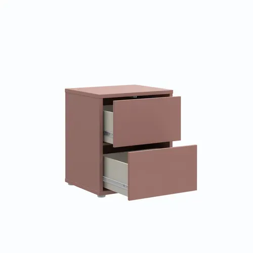 Chevet 2 tiroirs CANELLE terracotta