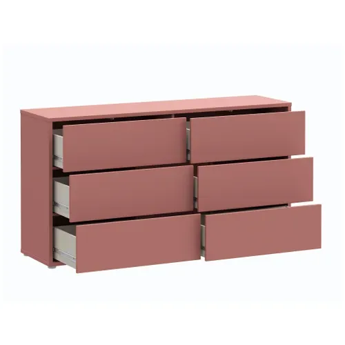 Commode 6 tiroirs CANELLE terracotta